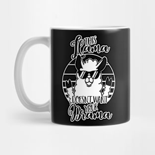 This Llama doesn't want your Drama - Cool Retro gift Mug